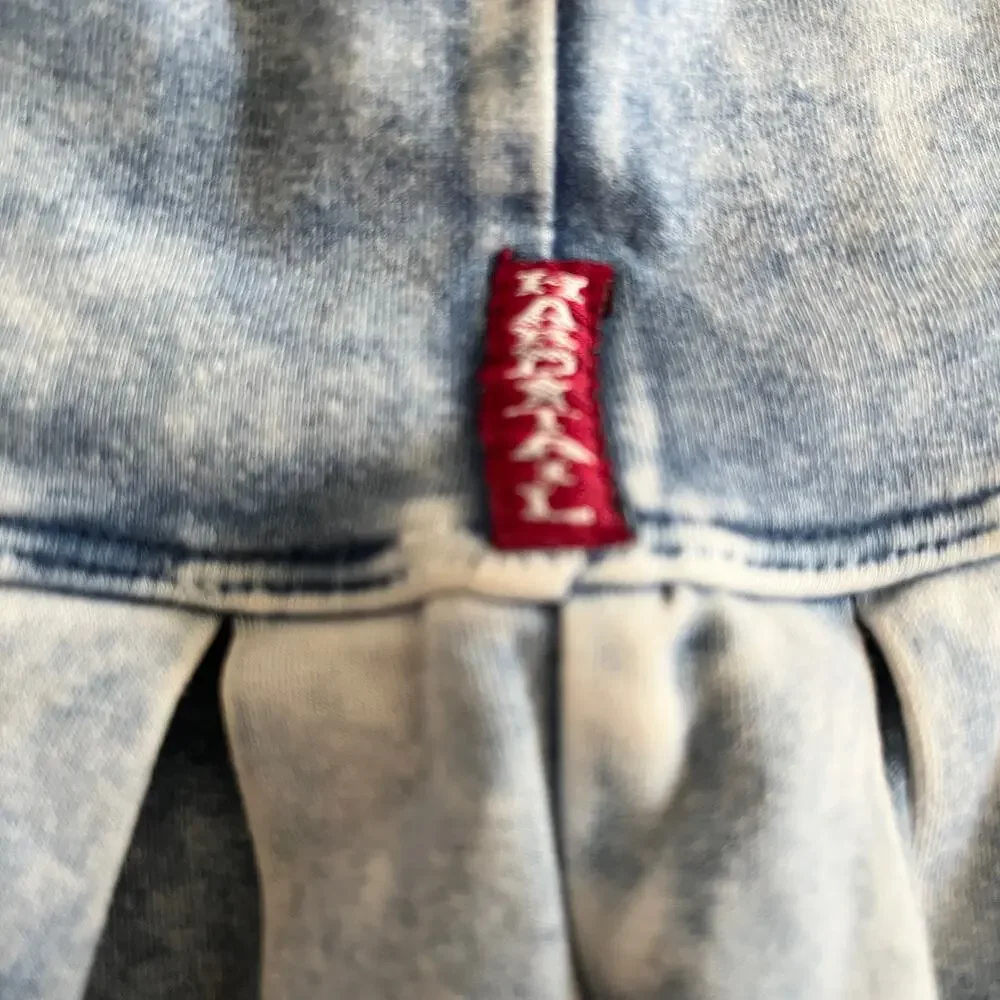 Hard Tail Girls Denim Look Tiered Circle Skirt Size 7/8 Boho Festival Blue